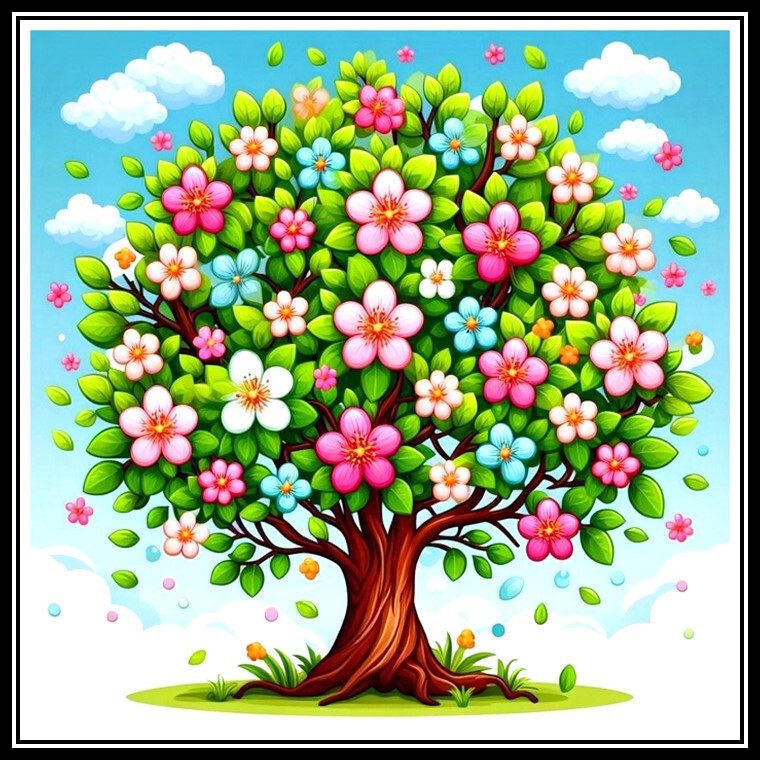 30 Custom Spring Time Tree Personalized Address Labels