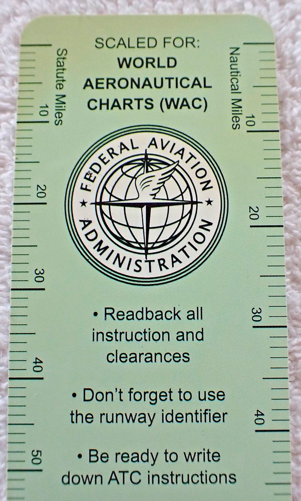 Flight Planning Scale Ruler World Aeronautical+Sectional Chart Statute+kts Miles