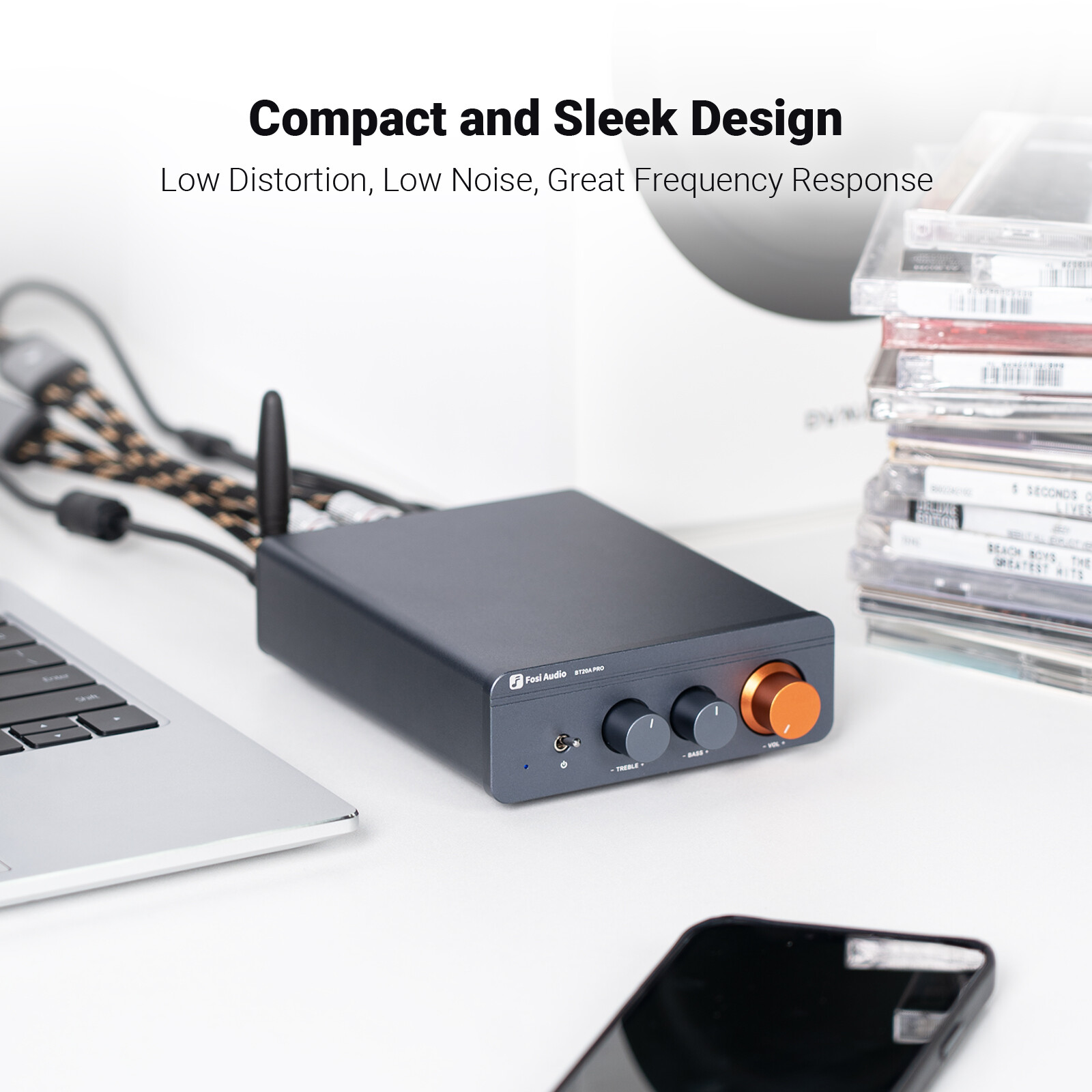 Fosi Audio BT20A PRO 300WX2 TPA3255 Bluetooth 2 Channel Class D Amplifiers Hi-Fi