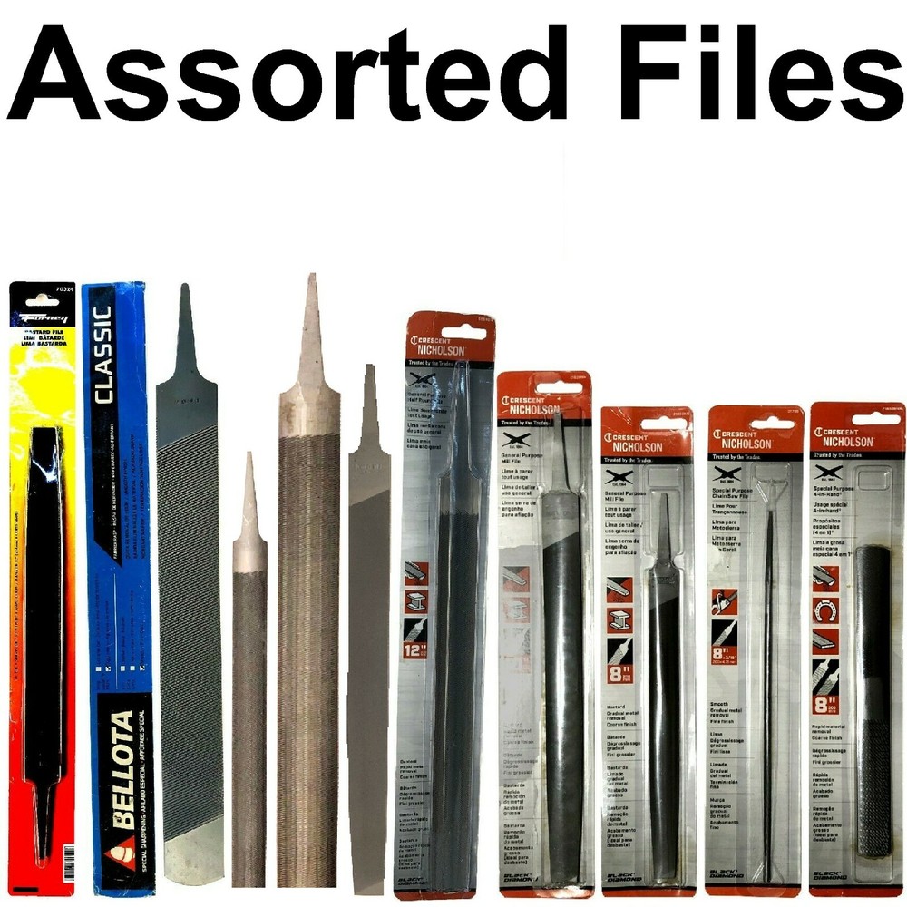 Assorted Sizes Crescent Nicholson Files, General Purpose Application Double Cut