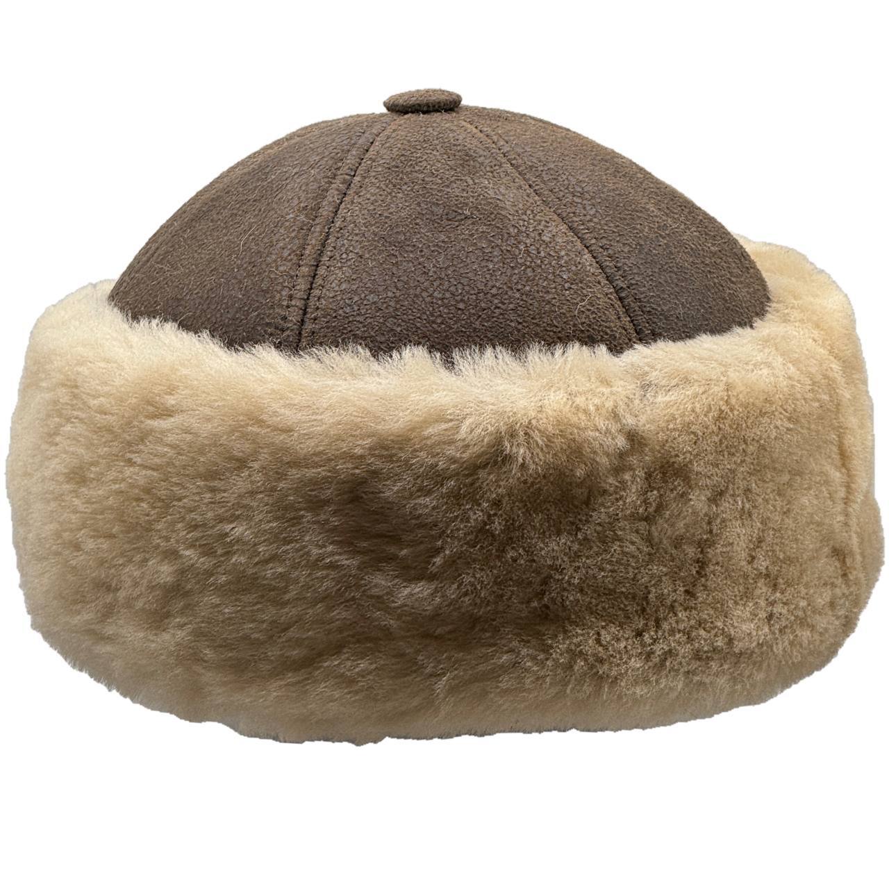 Real Shearling Sheepskin Winter Hat | Fur Beanie Leather Skull Hat