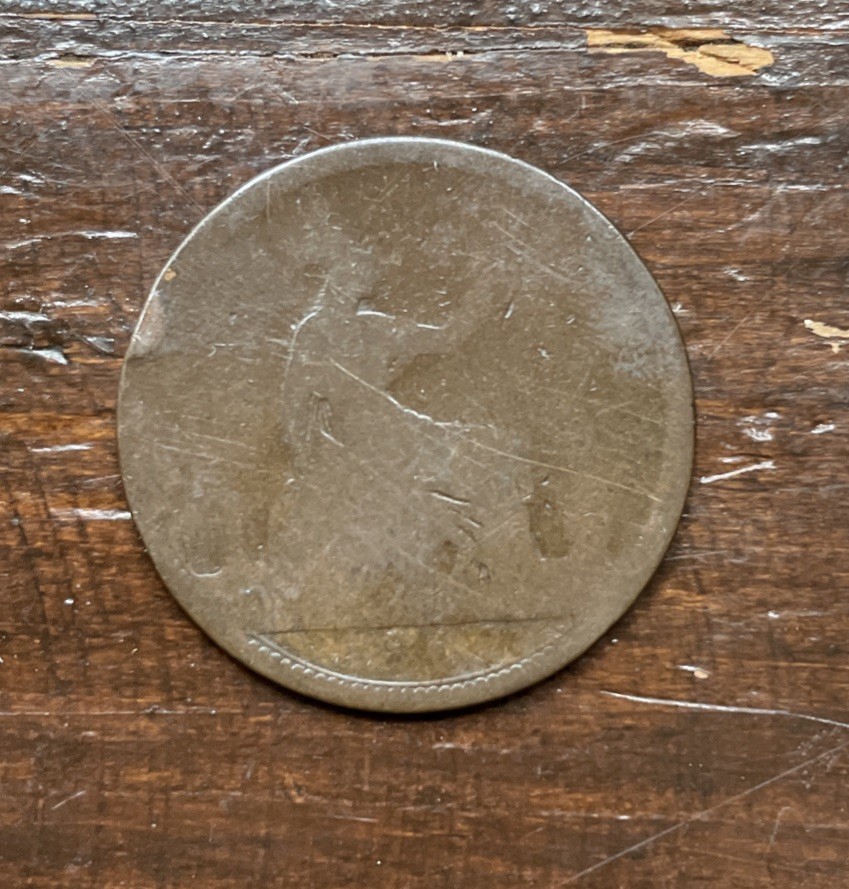 1862 Great British Penny - Worn condition