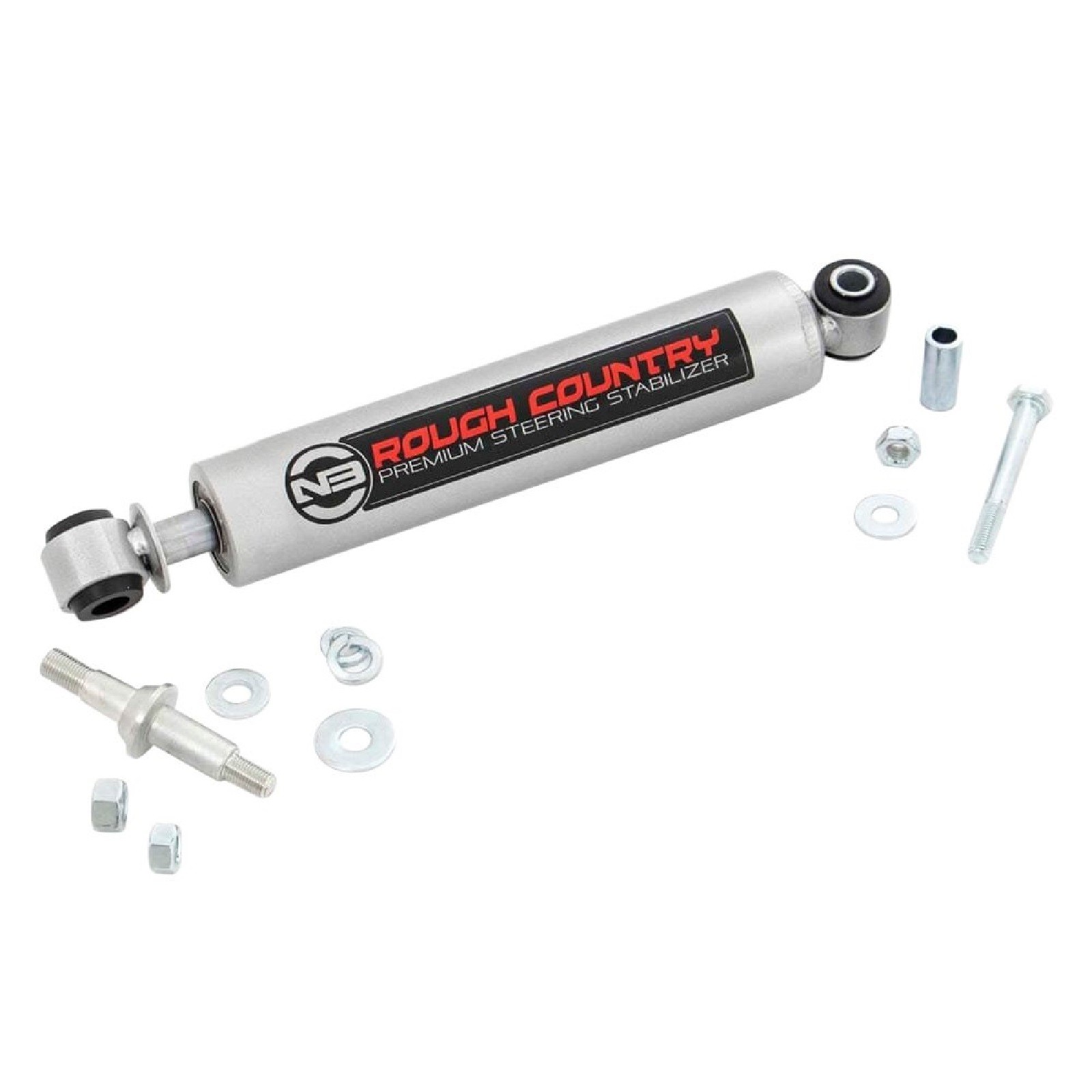 Rough Country N3 Steering Stabilizer with Pitman Arm for 84-06 Wrangler Cherokee