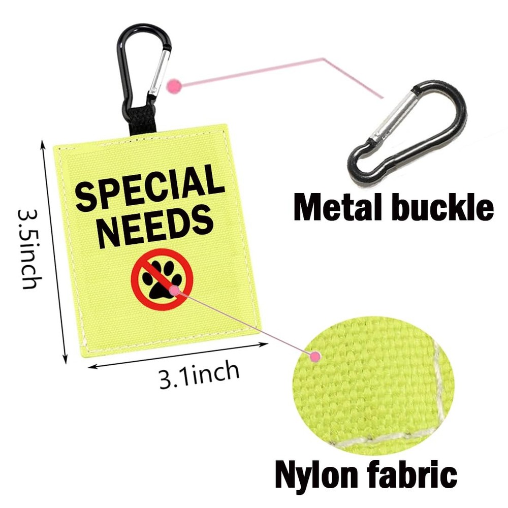 Special Needs Dog Alert Hang Tags Nervous Dog Patch Special Needs -D Patch