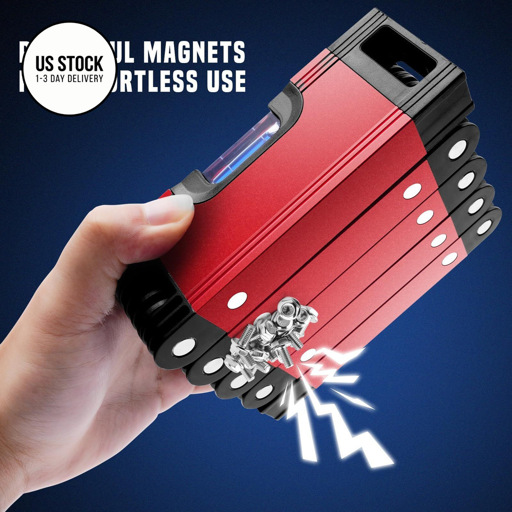 DIKTALK 28 Inch Folding Level, Multi-Angle Precision Leveler with Red