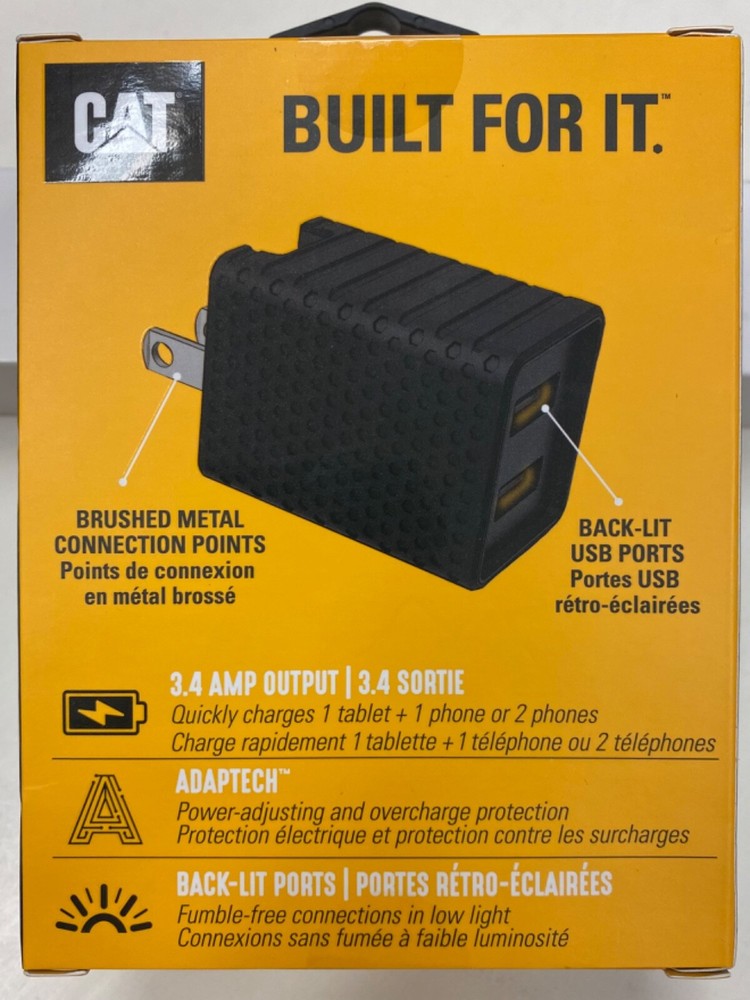 CAT Dual USB Adapter (CAT-AC2USB-BLK)