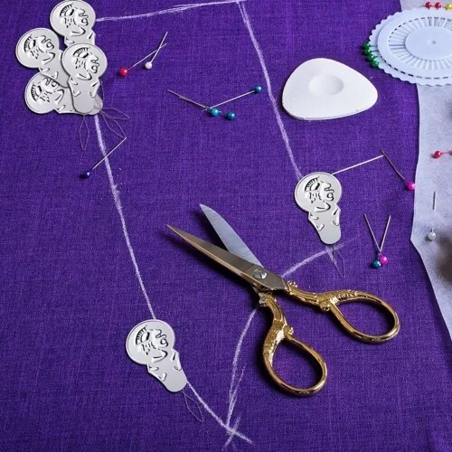 200pcs Metal Wire Needle Threader Silver Hand Sewing Stitch Insertion Tool 1.7"
