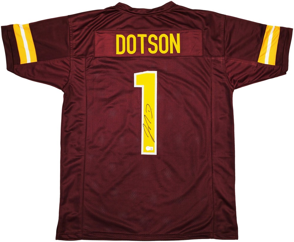 Washington Commanders Jahan Dotson Signed Maroon Jersey Beckett Wit