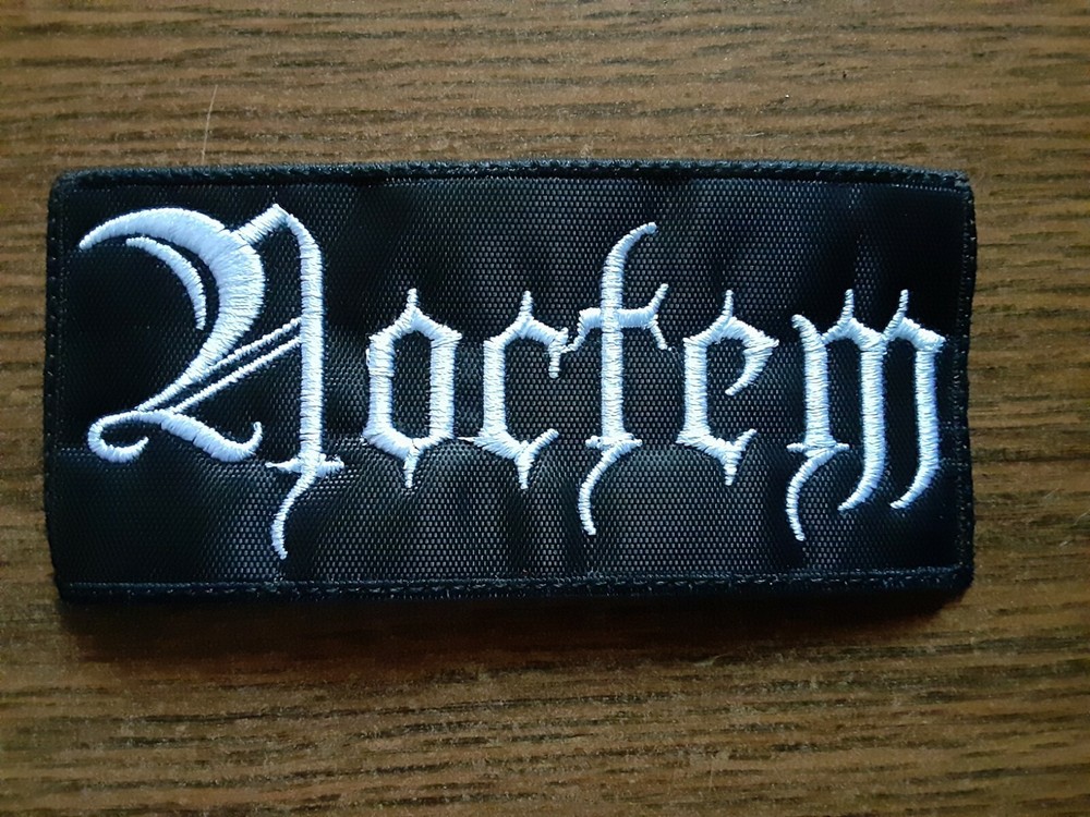 NOCTEM,SEW ON WHITE EMBROIDERED PATCH