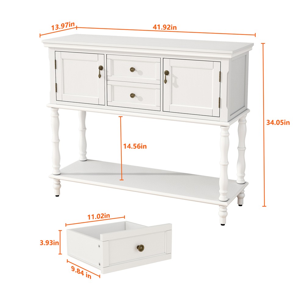 Sideboard Buffet with Door Drawer Storage Cabinet Buffet Table Dining Room White