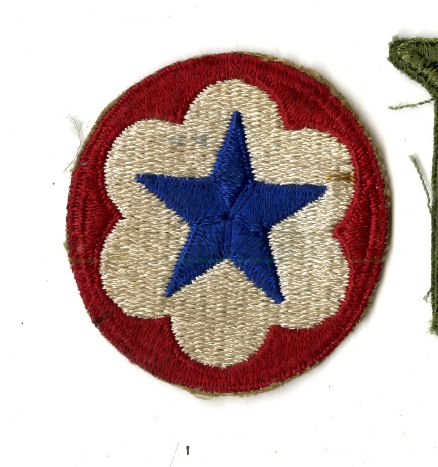 Army Service Forces White Back Patch WWII Vintage