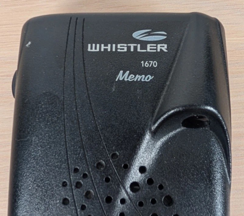 Whistler 1670 Memo Radar Detector Function Radar Only Untested