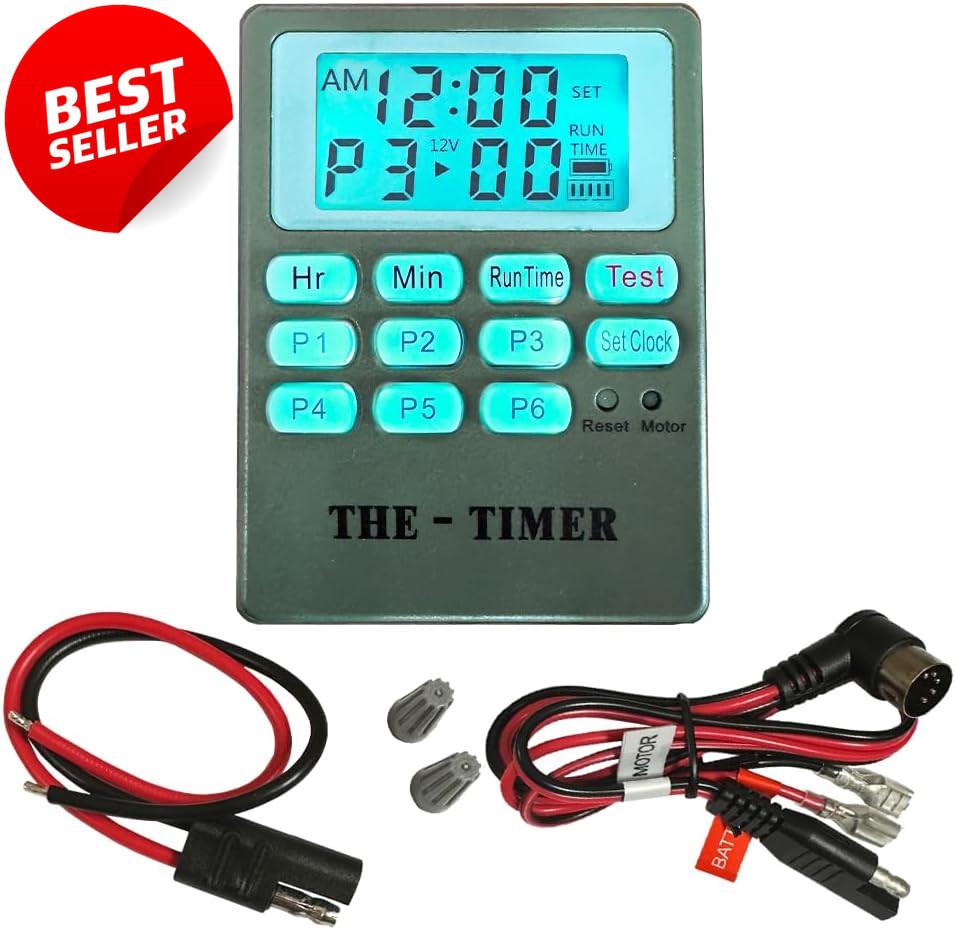 The Timer Wildlife Feeder Controller 6V 12V Programmable LCD Deer Hog Turkey US