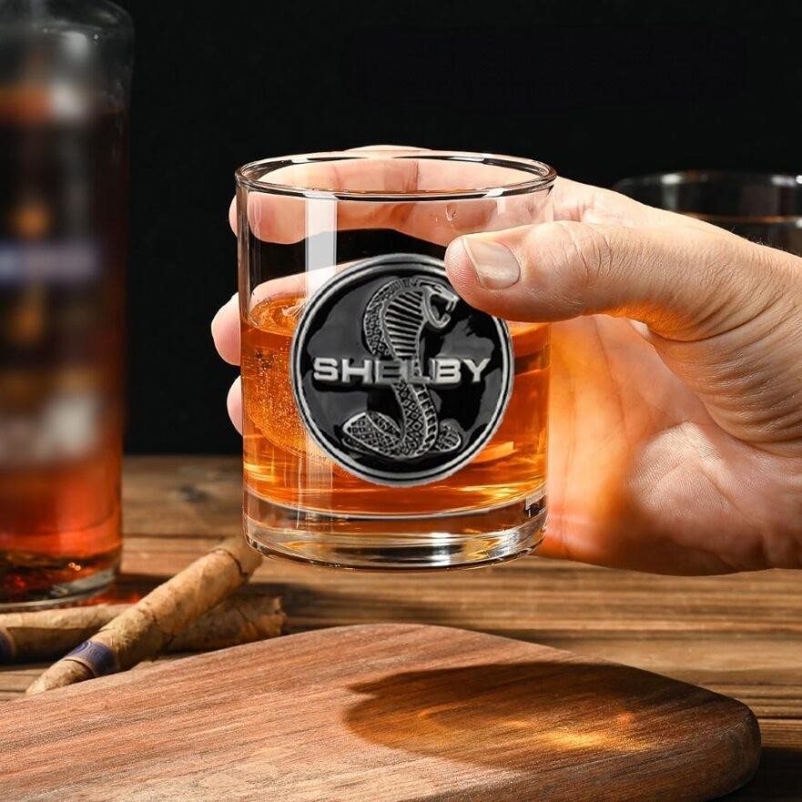 Shelby Rocks Glass 14oz * Mustang, Cobra, SuperSnake, GT500 GT350 FREE SHIPPING!