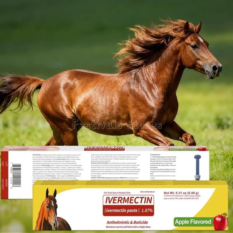 100-Pack Apple Flavored Paste for Horses – Digestive Support,1/2028