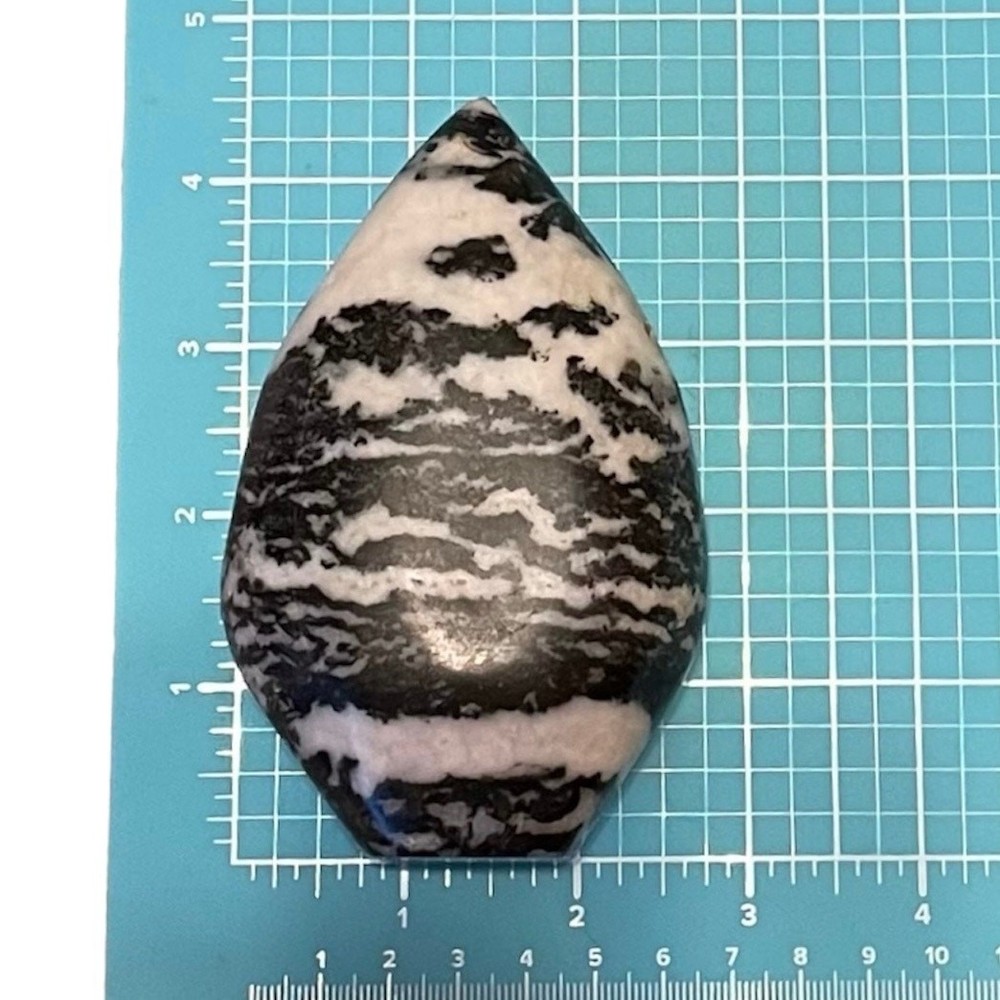 Zebra Jasper Teardrop Flame Freeform