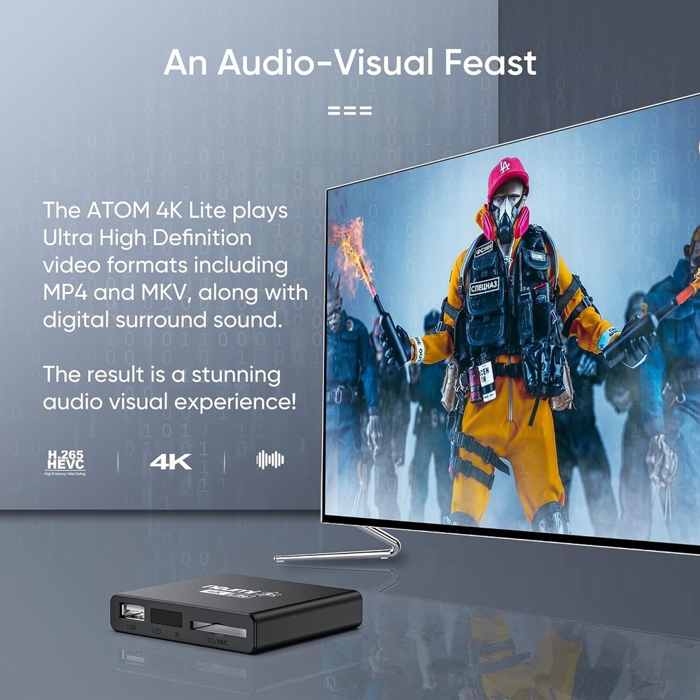 Ultra-HD NEUMI Atom 4K Lite Media Player - Automatic Playback & Trigger Feature