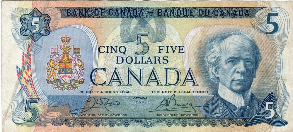 Banknote Canada P92b 5 Dollars 1979