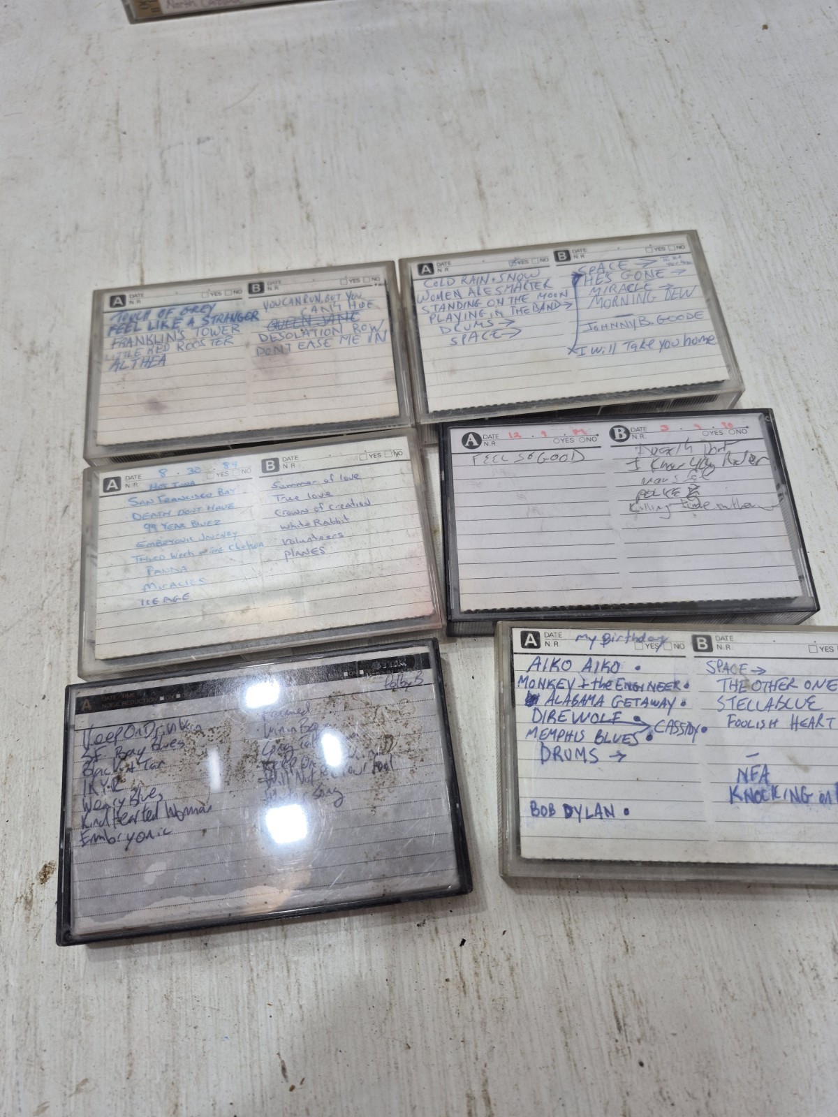 Lot Vintage The Grateful Dead & Others Cassette Tapes 1989 80s Concert Live