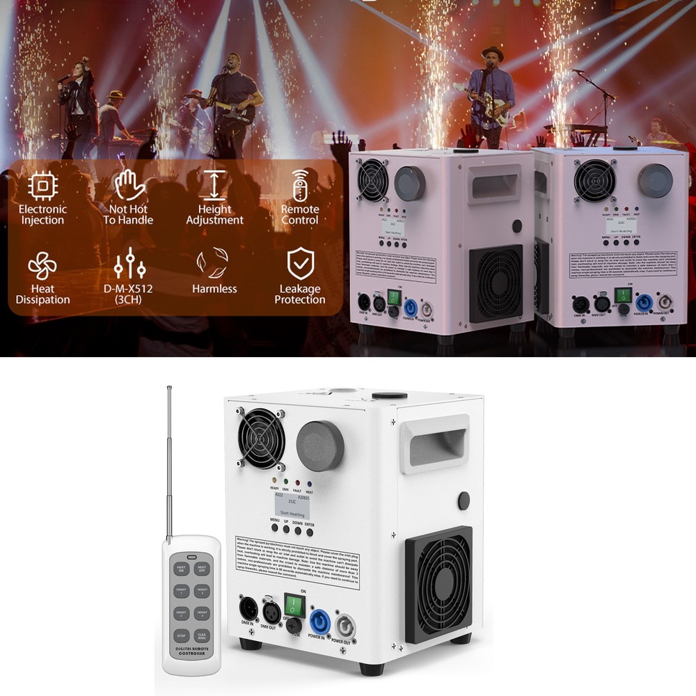 1200W Cold Spark Machine Stage Effect Machine DMX Firework Event Party Wedding