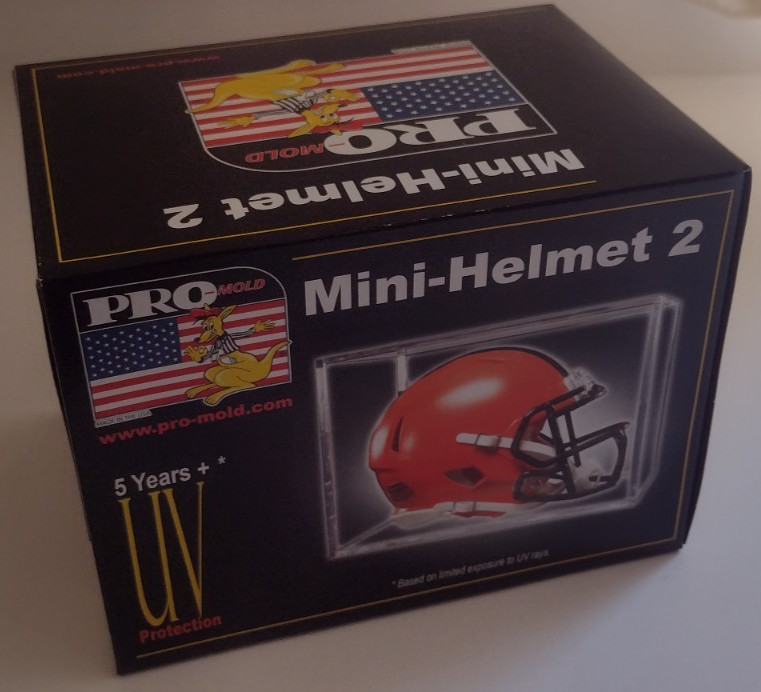 ProMold Mini Helmet 2 pc Clear Display Case 8x5.5x5.5 Stackable 5 Year UV NEW