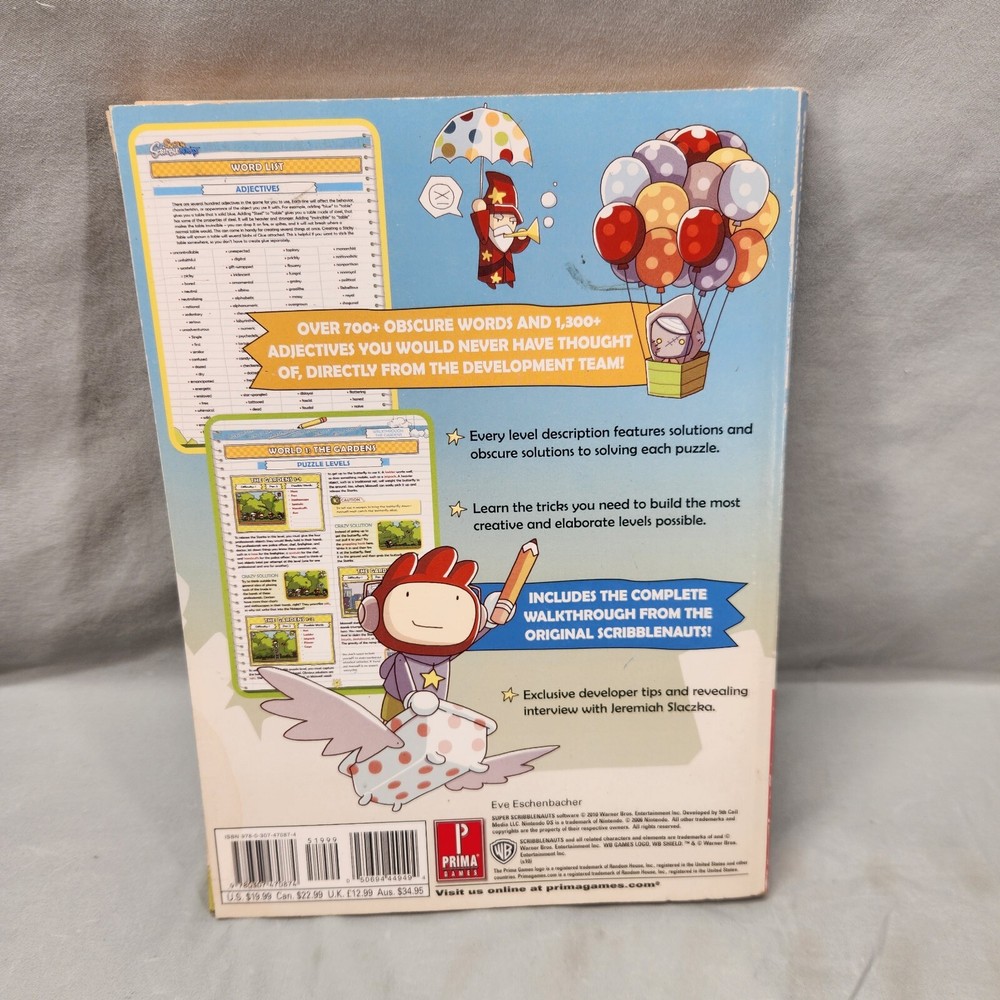 Super Scribblenauts Prima Official Game Strategy Guide Pre-Owned