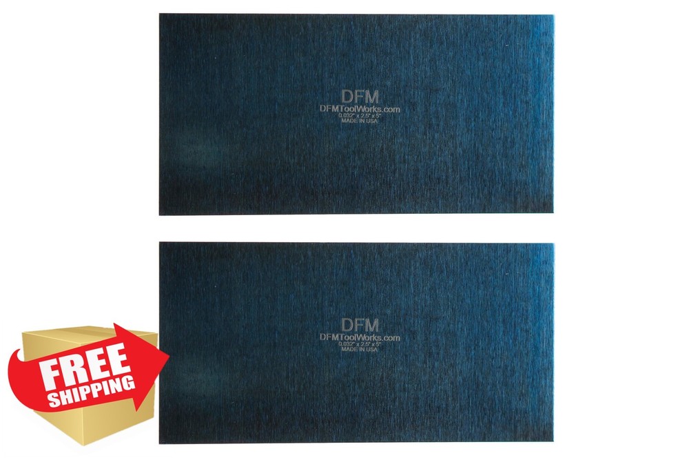 DFM Tool Works Rectangle Card Scraper Woodworking Glue Finishers Blue