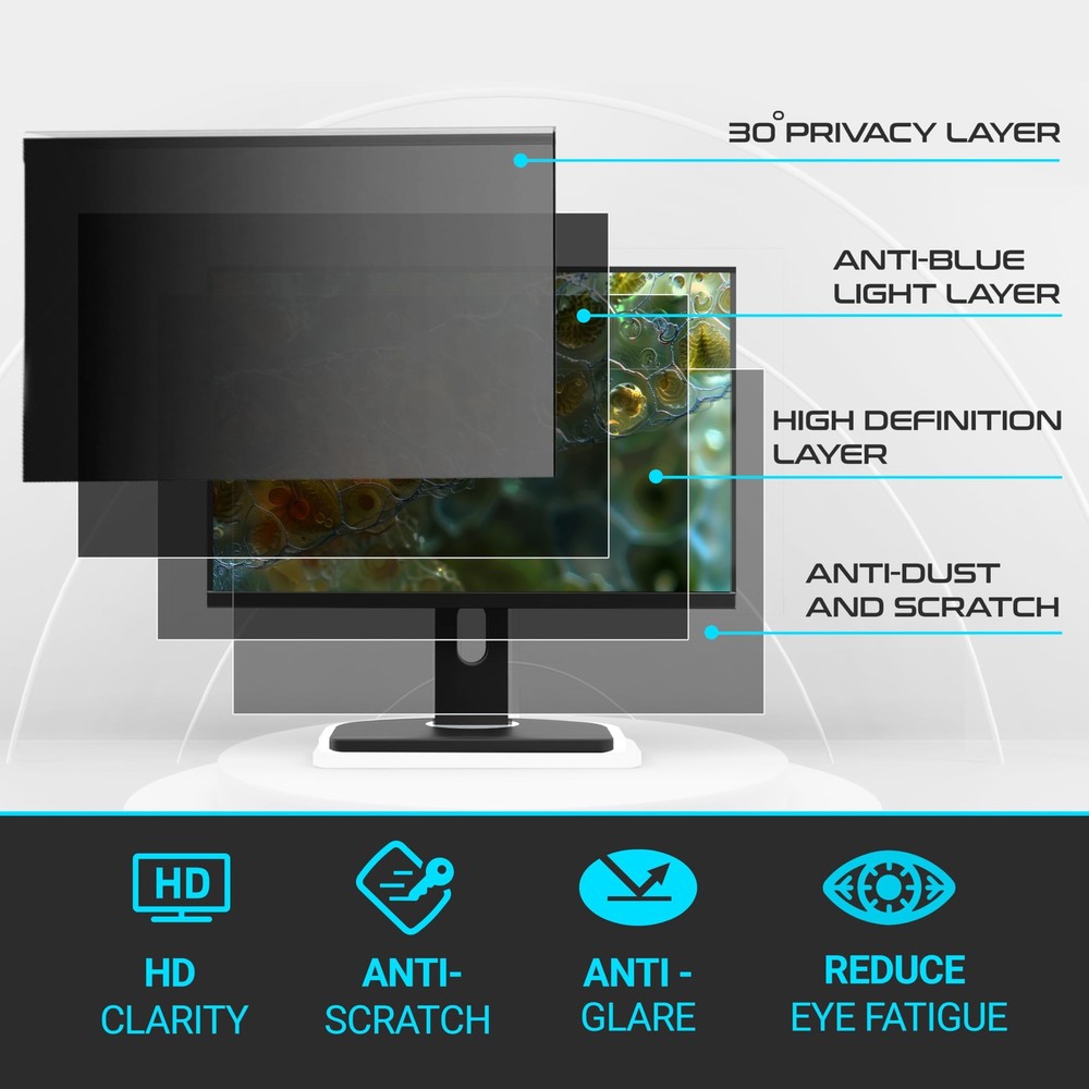 Privacy Screen Panel for 23 inches (Screen Measured Diagonally) Computer Moni...