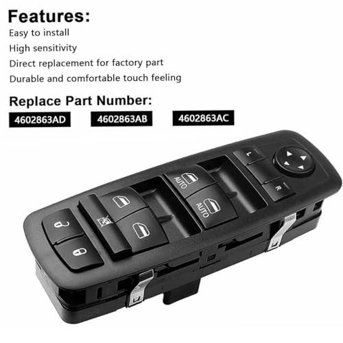 Power Window Master Control Switch Drive Side for Ram 1500 2500 3500 Quad Cab