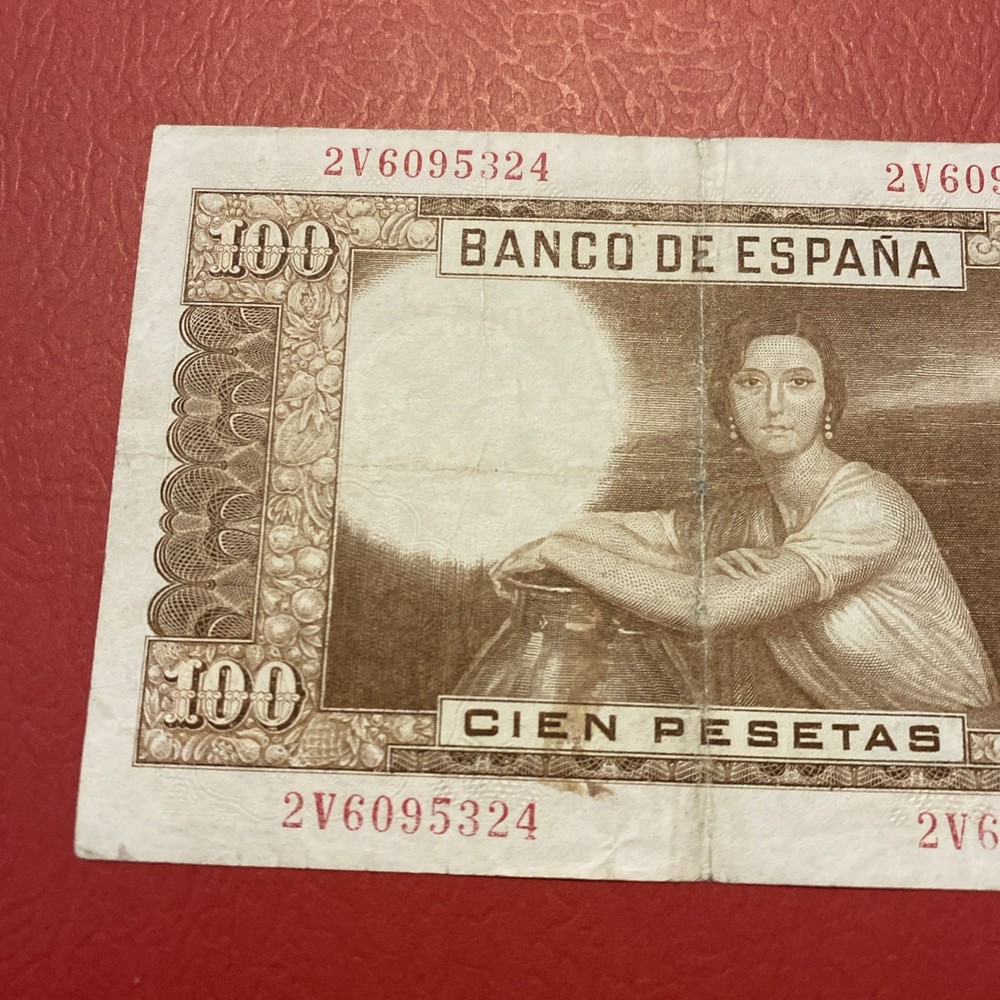 Spain- 100 Pesetas- 1953