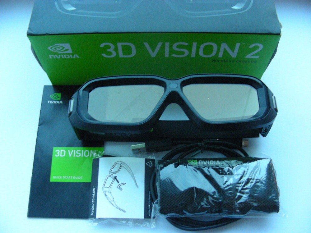 NVIDIA 3D Vision 2 Wireless Glasses, New Battery