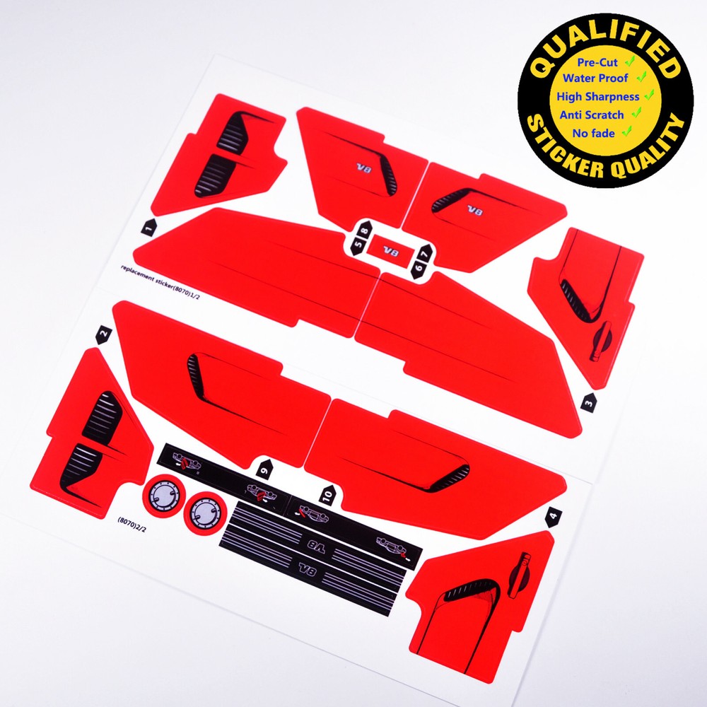 Replacement sticker for set 8070 Precut sticker