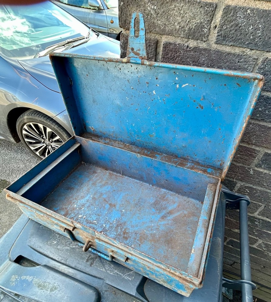Vintage metal tool box