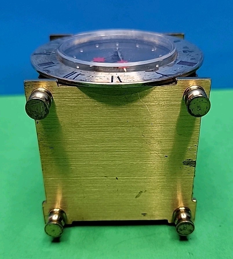 Vintage Ornate Swiss Mechanical Wind Arnex Alarm Clock. - Working Nicely.