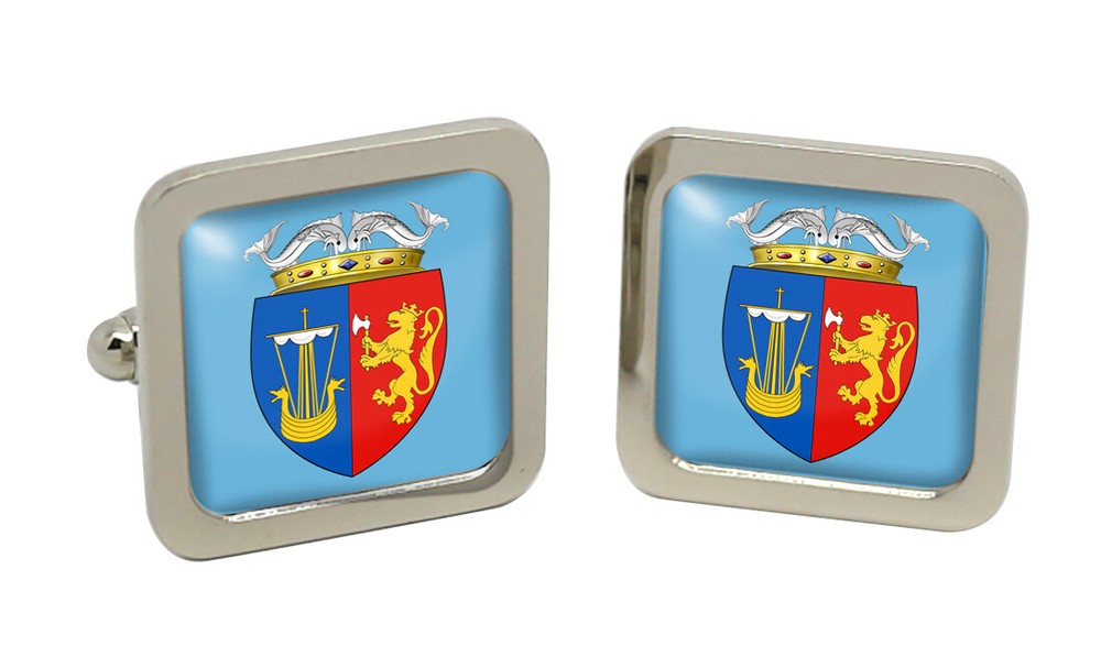 Orkney (Scotland) Square Cufflink in Chrome Box