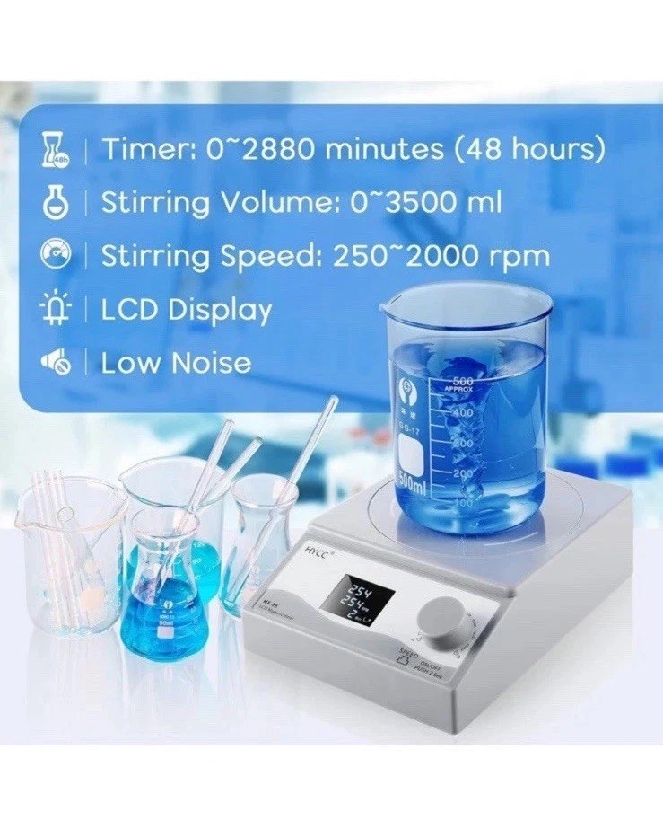 HYCC Digital Magnetic Stirrer Laboratory Stir Plate Plate With Timing Function