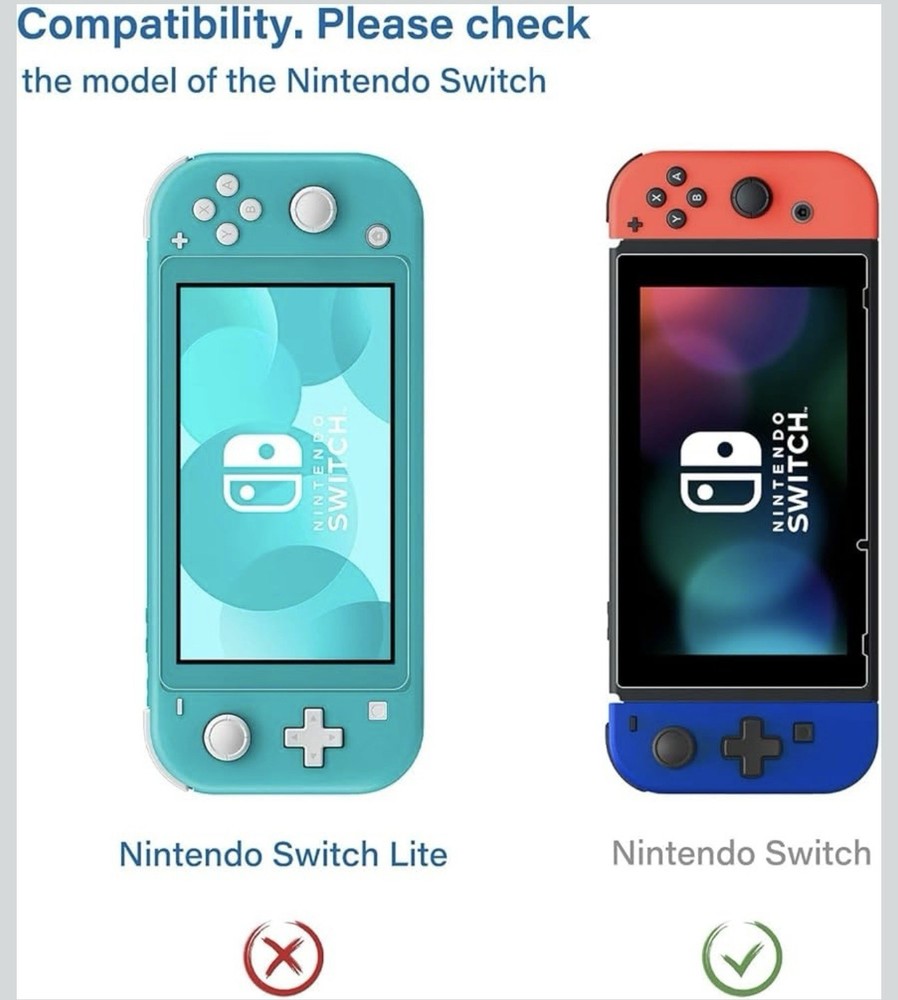 NEW'C 2 Pack Designed for Nintendo Switch Screen Protector Tempered Glass