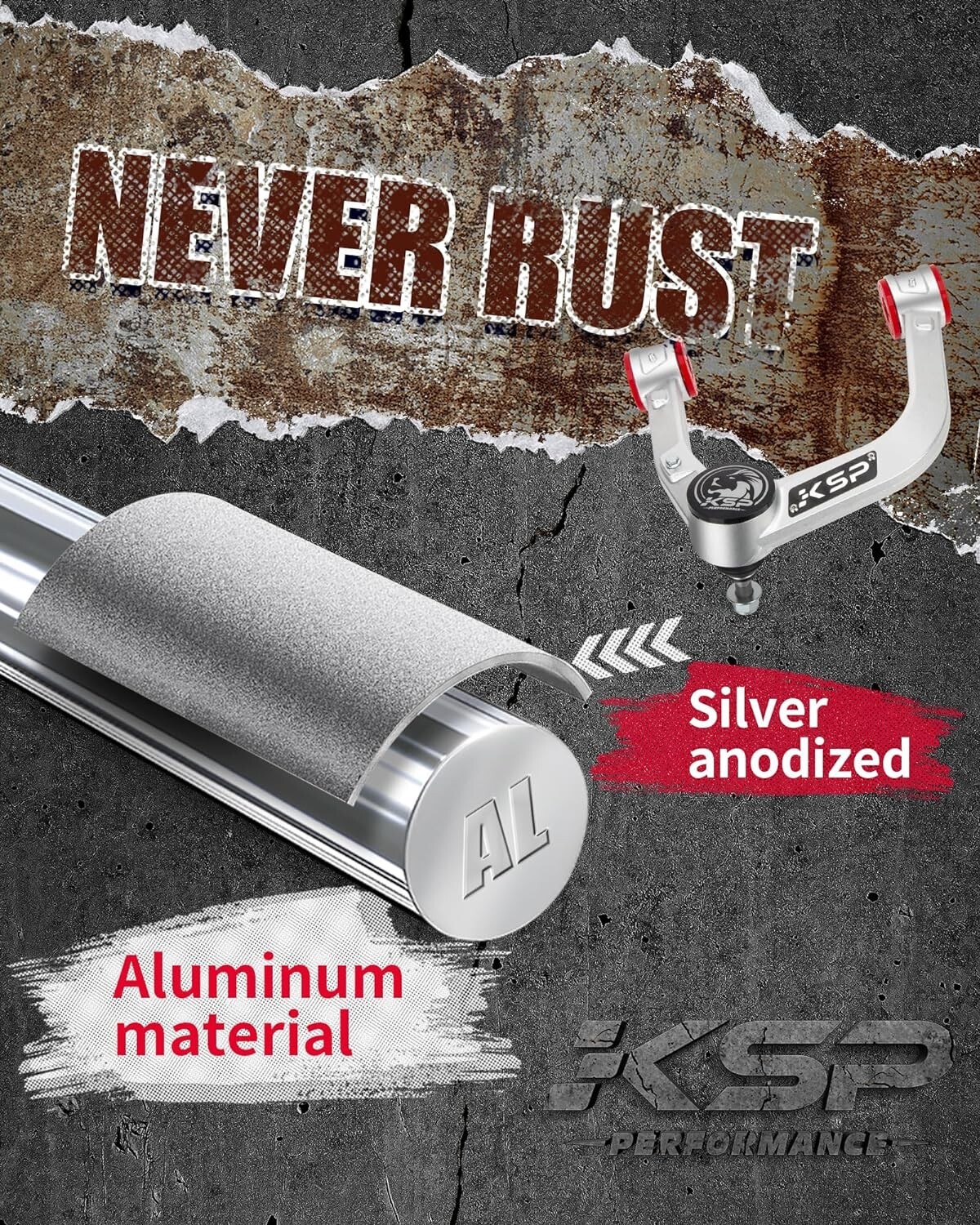 KSP 2pcs 2-4" Adjustable Front Upper Control Arm for Toyota 4Runner 2003-2023