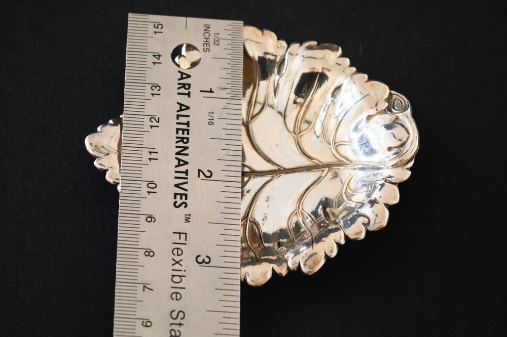 Leaf Dish By Barker Ellis Silverplate England Menorah Hallmark