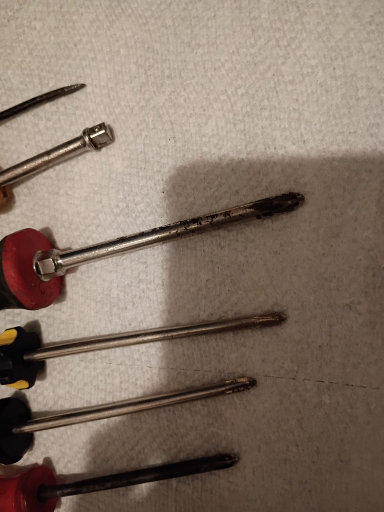 Seven Screw Drivers One Snap-on Five Philips One Standard Lot.