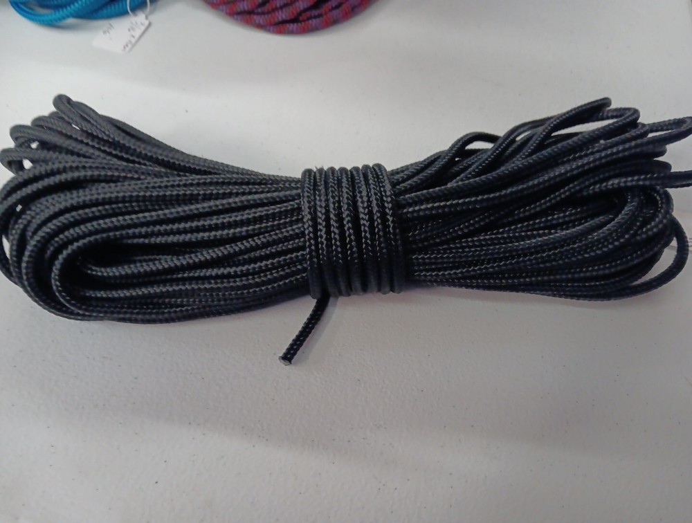 3/16 x 200 ft. Double Braid Polyester .Rope. Black.