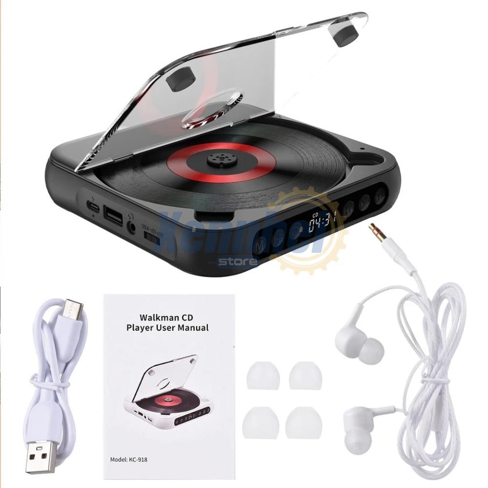 Portable CD Player Personal CD Players with Bluetooth Rechargeable Black US