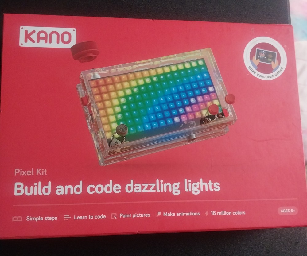 Kano 1003 Pixel Kit Learn Build & Code Dazzling Lights wireless lightboard NIB