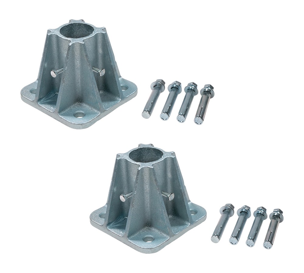 2 Pack 4"X4" Steel Safety Railing Single Mounting Socket for Construction Sites