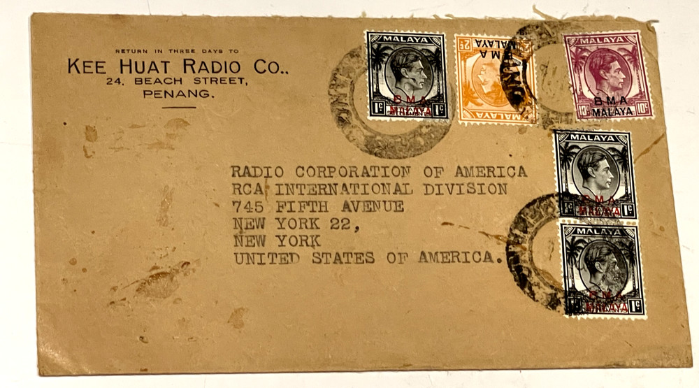 STAMP COVER MALAYA BMA