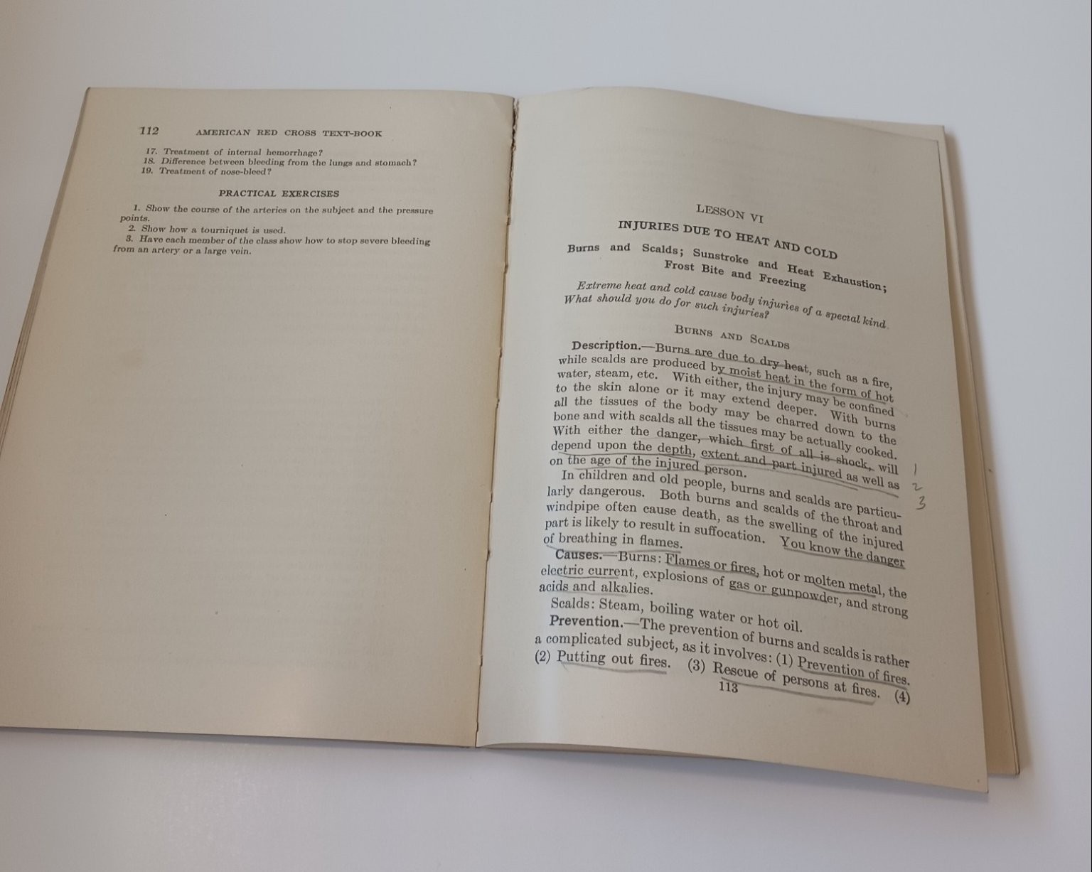 1925 American Red Cross First Aid Abridged Textbook Manual Third Edition