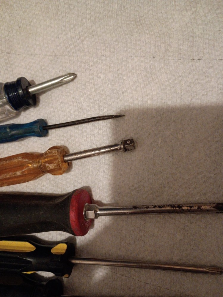 Seven Screw Drivers One Snap-on Five Philips One Standard Lot.