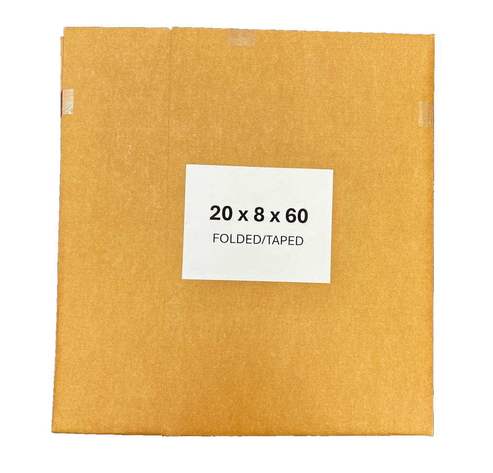 20" x 8" x 60" CARDBOARD BOX - 275 lb - SIDE LOADING - SINGLE - KEYBOARD BOX