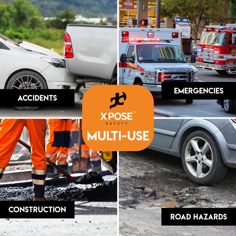 Reflective Emergency Triangles 3 Pack - Roadside Car Safety and Warning Tool