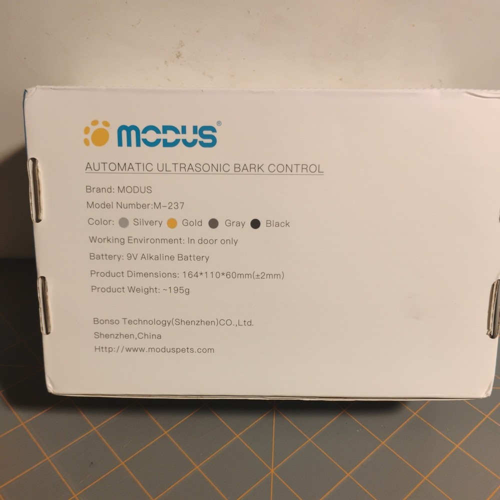 MODUS Automatic Ultrasonic Bark Control NIB Gold